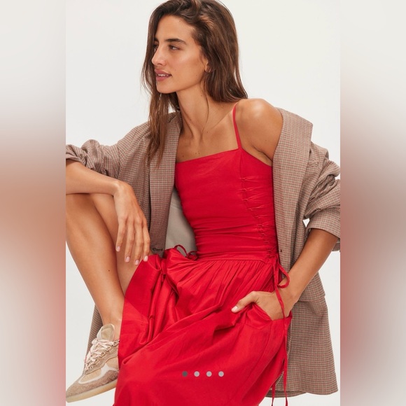 Damson Madder Red Angelina Midi Dress - Picture 6 of 16